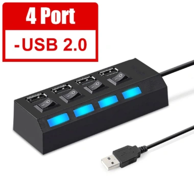Đèn LED màu chạy theo nhạc, hub USB 4 cổng có công tắc - LKP giá 35.296₫ 8