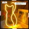 Đèn LED Neon 12V hình con mèo 35x20cm Trang trí phòng ngủ đèn ngủ quà tặng MIXJ 6