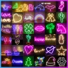Đèn LED Neon decor phòng ngủ đa màu, tặng móc treo - Giá ưu đãi 45.000₫