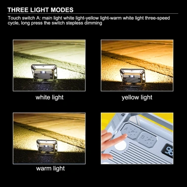 Đèn LED ngoài trời, lều di động công suất cao, bánh răng vô cấp, chống nước, siêu sáng, cầm tay khẩn cấp 3 Đèn LED ngoài trời, lều di động công suất cao, bánh răng vô cấp, chống nước, siêu sáng, cầm tay khẩn cấp 3