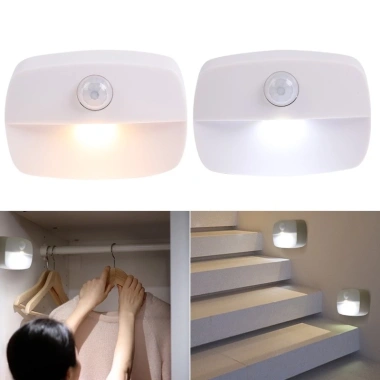 Đèn LED Nhỏ Cảm Biến Chuyển Động Pin 2 Kiểu Dáng Treo Tường và Cầu Thang Đa Năng 2 Đèn LED Nhỏ Cảm Biến Chuyển Động Pin 2 Kiểu Dáng Treo Tường và Cầu Thang Đa Năng 2