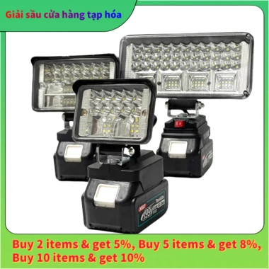 Đèn LED sạc - Đèn làm việc, chiếu sáng khẩn cấp, sạc điện, pin dự phòng 3A
