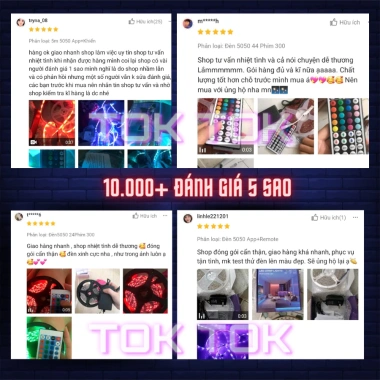 Đèn LED trang trí RGB 16 triệu màu 3M-10M, điều khiển điện thoại, giá ưu đãi 154k 6