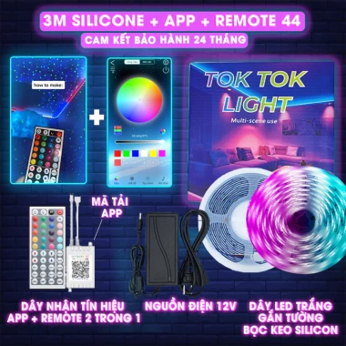 Đèn LED trang trí RGB 16 triệu màu 3M-10M, điều khiển điện thoại, giá ưu đãi 154k 10