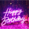 Đèn LED uốn Neon Sign Happy Birthday Trang trí sinh nhật, giá chỉ 680.000, giao nhanh, giảm giá 4