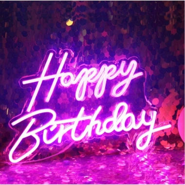 Đèn LED uốn Neon Sign Happy Birthday Trang trí sinh nhật, giá chỉ 680.000, giao nhanh, giảm giá 4