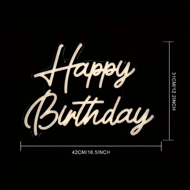 Đèn LED uốn Neon Sign Happy Birthday Trang trí sinh nhật, giá chỉ 680.000, giao nhanh, giảm giá 5