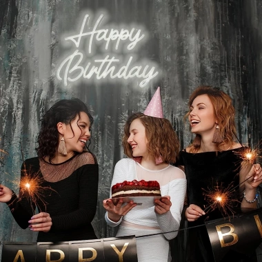 Đèn LED uốn Neon Sign Happy Birthday Trang trí sinh nhật, giá chỉ 680.000, giao nhanh, giảm giá 8