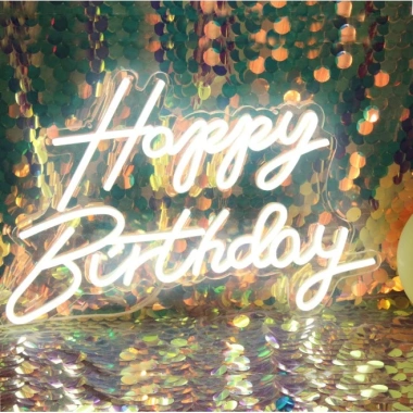 Đèn LED uốn Neon Sign Happy Birthday Trang trí sinh nhật, giá chỉ 680.000, giao nhanh, giảm giá 10