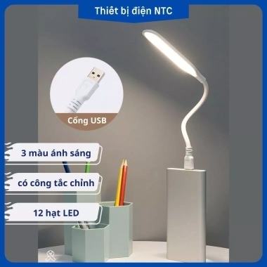 Đèn LED USB 3 chế độ ánh sáng: cắm PC, sạc dự phòng, đèn ngủ đọc sách, làm việc - Giá 43.999₫