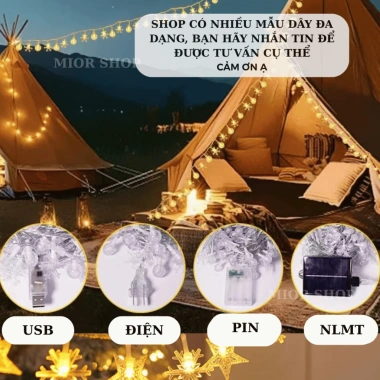 Đèn LED USB hoặc Pin Trang Trí Phòng Ngủ – Pha Lê Ngôi Sao Bọt Nước Lấp Lánh Giáng Sinh Lễ Tết Giá 34.300 VND
