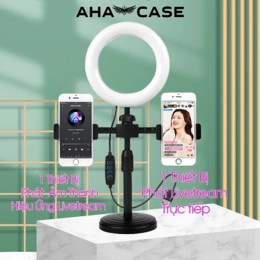 Đèn livestream bàn 2 kẹp điện thoại – 3 chế độ ánh sáng, hỗ trợ quay TikTok, bán hàng, make up – chỉ 79.000₫ 2