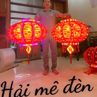 Đèn lồng điện tự xoay 360° LED nhấp nháy – Mua 2 tặng day, trang trí nhà & sân vườn, giá ưu đãi 225k