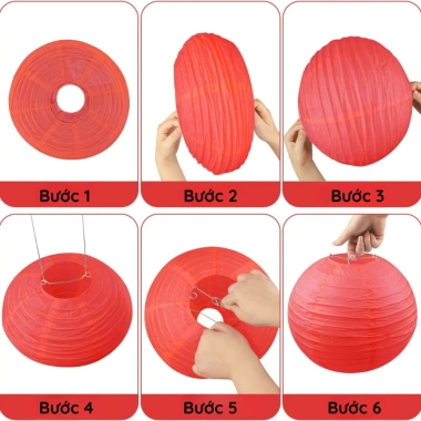 Đèn lồng giấy đỏ Tết 2.026 - Trang trí Tài Lộc Đầu Xuân, Giá chỉ 15.000đ