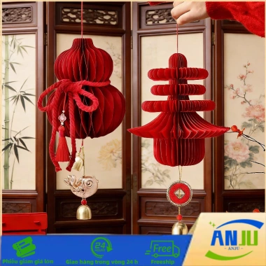 Đèn lồng giấy Tết nhiều màu - Treo ngay tạo không khí lễ hội, chỉ 23.000đ
