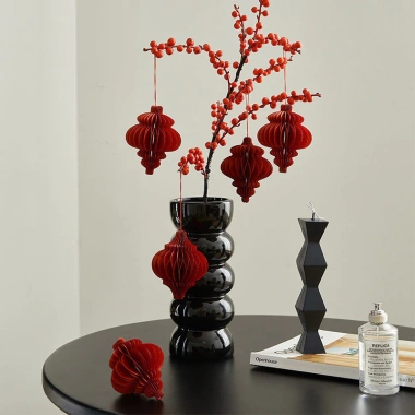 Đèn Lồng Giấy Tổ Ong Treo Cành Cây Khô, Dây Treo Trang Trí Tết - 66.300 VND 6
