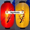 Đèn lồng Hoa Đào và Hoa Mai Vải chống nước, hình trụ bầu dục - Treo Tết, lễ hội, trường học, du lịch, chùa - Giá 13.640 - 11.000 VND 2