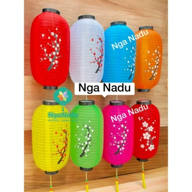Đèn lồng Hoa Mai, Hoa Đào đủ màu hình trụ - Trang trí Tết 2.026, giá 14.000₫