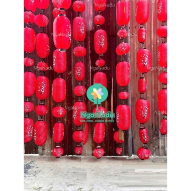 Đèn lồng Hoa Mai, Hoa Đào đủ màu hình trụ - Trang trí Tết 2.026, giá 14.000₫