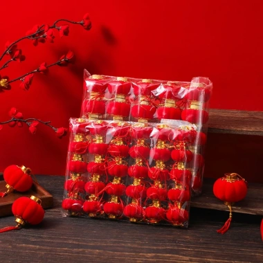 Đèn lồng mini 3.5cm treo trang trí Tết 2.026 - Giá chỉ 12.000₫, giảm từ 15.000₫, phụ kiện decor cây mai quất
