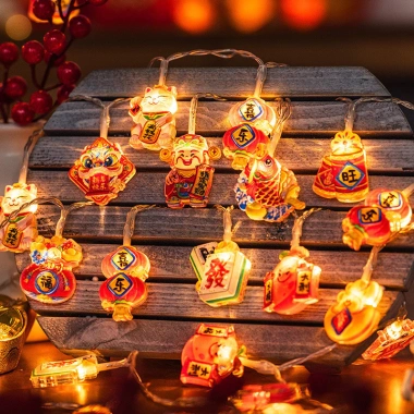 Đèn Lồng Năm Mới Lip Lap – Dây Đèn CNY Phước Lành, Trang Trí Tết, 198.000đ