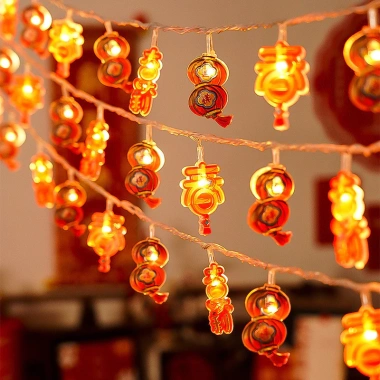 Đèn Lồng Năm Mới Lip Lap – Dây Đèn CNY Phước Lành, Trang Trí Tết, 198.000đ