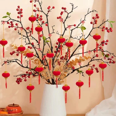 Đèn lồng nhung đỏ mini size - Trang trí Tết, treo cây quất, giảm giá 30k 3 Đèn lồng nhung đỏ mini size - Trang trí Tết, treo cây quất, giảm giá 30k 3