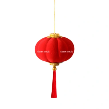 Đèn lồng nhung đỏ mini size - Trang trí Tết, treo cây quất, giảm giá 30k