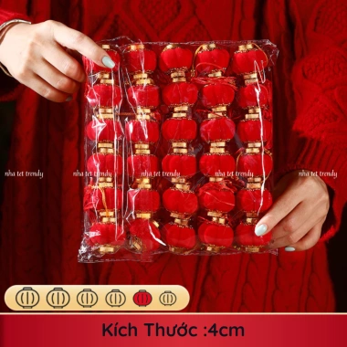 Đèn lồng nhung đỏ mini size - Trang trí Tết, treo cây quất, giảm giá 30k 10 Đèn lồng nhung đỏ mini size - Trang trí Tết, treo cây quất, giảm giá 30k 10