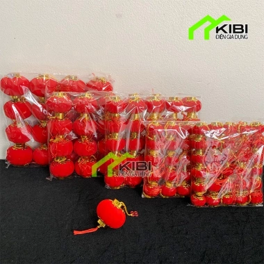 Đèn lồng nhung đỏ mini treo cây ngày Tết bộ 3 chiếc sang trọng, giá chỉ 34.000đ