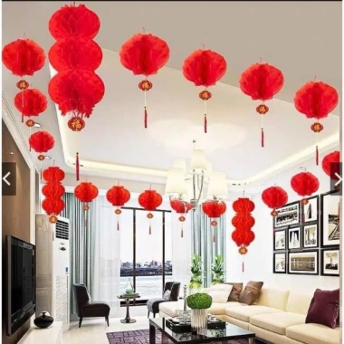 Đèn lồng Nilong chống thấm an toàn - Trang trí Tết, decor tiệc, dễ dùng, chỉ 44.000₫