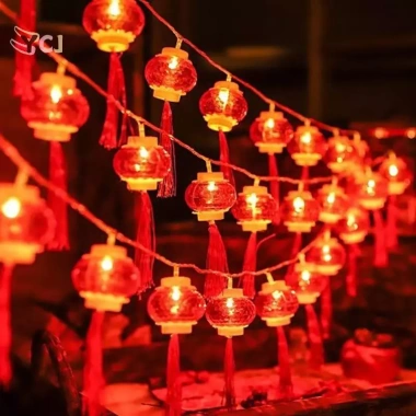 Đèn lồng Trung Quốc 1.5M 10 Light đỏ năm mới LED - May mắn, giảm giá 20%