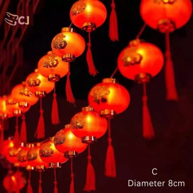 Đèn lồng Trung Quốc 1.5M 10 Light đỏ năm mới LED - May mắn, giảm giá 20%