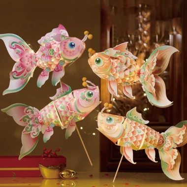 Đèn lồng Trung Thu cá chép - Lồng đèn treo handmade trang trí lễ hội, đám cưới, quà tặng 2.025 giá 3.800₫