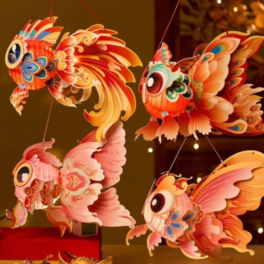 Đèn lồng Trung Thu cá chép - Lồng đèn treo handmade trang trí lễ hội, đám cưới, quà tặng 2.025 giá 3.800₫