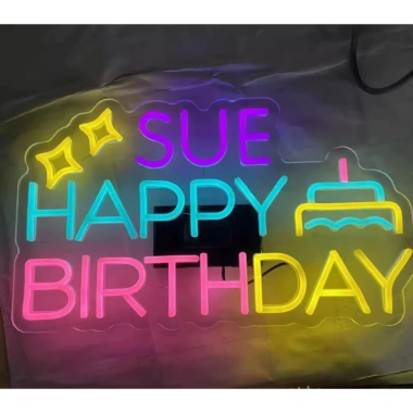 Đèn Neon Happy Birthday pin 2A - thiết kế theo yêu cầu, giá ưu đãi 485k