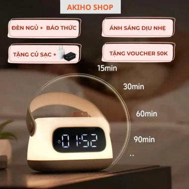 Đèn ngủ AKIHO - Ánh sáng vàng dịu, bảo vệ mắt, chống ánh sáng xanh, bỉm sữa, 342.000₫