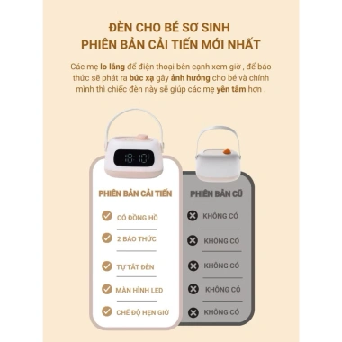 Đèn ngủ AKIHO - Ánh sáng vàng dịu, bảo vệ mắt, chống ánh sáng xanh, bỉm sữa, 342.000₫