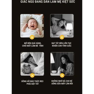 Đèn ngủ AKIHO - Ánh sáng vàng dịu, bảo vệ mắt, chống ánh sáng xanh, bỉm sữa, 342.000₫