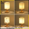 Đèn ngủ bàn đế gỗ chao vuông DN008 – Trang trí phòng ngủ, giảm giá 145.000đ 4