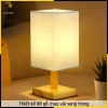 Đèn ngủ bàn đế gỗ chao vuông DN008 – Trang trí phòng ngủ, giảm giá 145.000đ 6