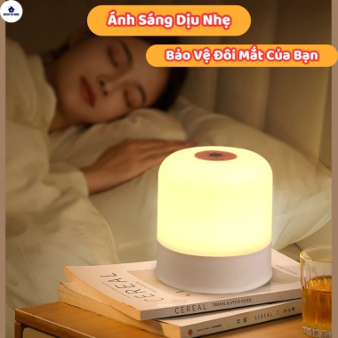 Đèn ngủ bàn LED pha sữa 3 màu, điều khiển từ xa cảm ứng, trang trí phòng trẻ, 54.940₫ 4