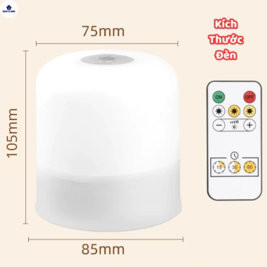 Đèn ngủ bàn LED pha sữa 3 màu, điều khiển từ xa cảm ứng, trang trí phòng trẻ, 54.940₫ 6