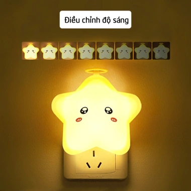 Đèn ngủ bé hình ngôi sao cắm ổ điện, treo tường, điều khiển từ xa HT Shop DN010 74.999₫