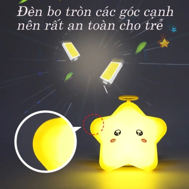 Đèn ngủ bé hình ngôi sao cắm ổ điện, treo tường, điều khiển từ xa HT Shop DN010 74.999₫