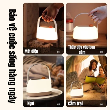 Đèn ngủ bé sơ sinh di động, chống ánh sáng xanh, bảo vệ mắt, pin lâu dài, giá ưu đãi 227.999đ