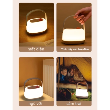 Đèn ngủ bé sơ sinh di động, chống ánh sáng xanh, cắm trại, đèn ngủ bỉm, hỗ trợ mẹ hút sữa – Giá 235.000đ