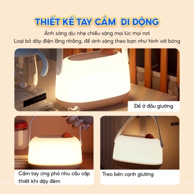 Đèn ngủ bé sơ sinh di động, chống ánh sáng xanh, cắm trại, đèn ngủ bỉm, hỗ trợ mẹ hút sữa – Giá 235.000đ 7 Đèn ngủ bé sơ sinh di động, chống ánh sáng xanh, cắm trại, đèn ngủ bỉm, hỗ trợ mẹ hút sữa – Giá 235.000đ 7