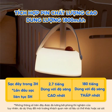 Đèn ngủ bé sơ sinh di động, chống ánh sáng xanh, cắm trại, đèn ngủ bỉm, hỗ trợ mẹ hút sữa – Giá 235.000đ
