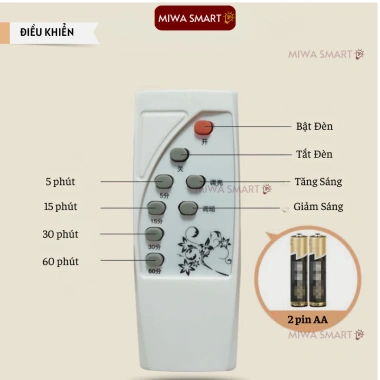 Đèn ngủ bé sơ sinh Miwa Smart cắm điện - Điều khiển từ xa, tăng giảm độ sáng 6 Đèn ngủ bé sơ sinh Miwa Smart cắm điện - Điều khiển từ xa, tăng giảm độ sáng 6